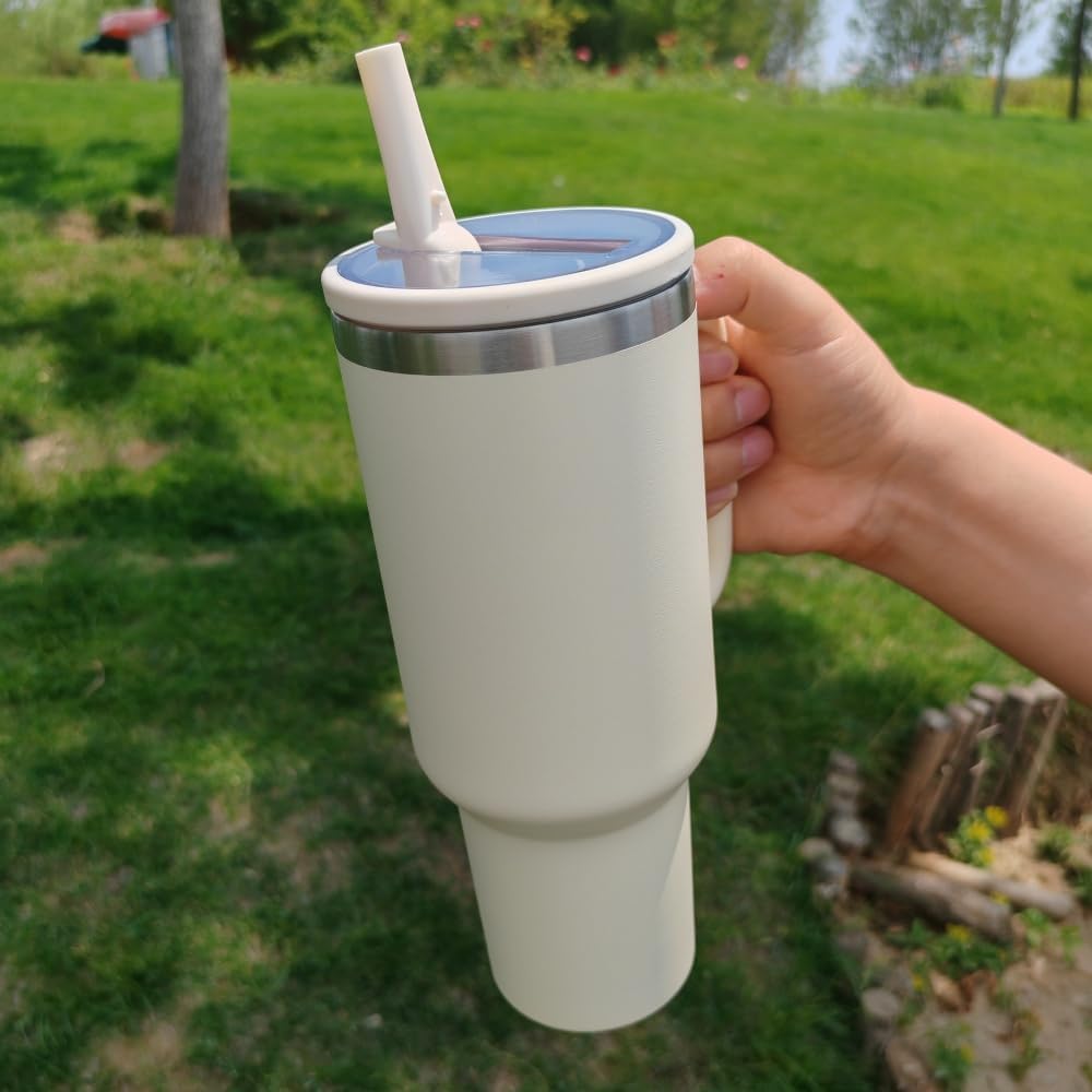 Adventure Quencher Becher mit Henkel und Strohhalm, No Moq, 304 Edelstahl, BPA-frei, grosser Becher