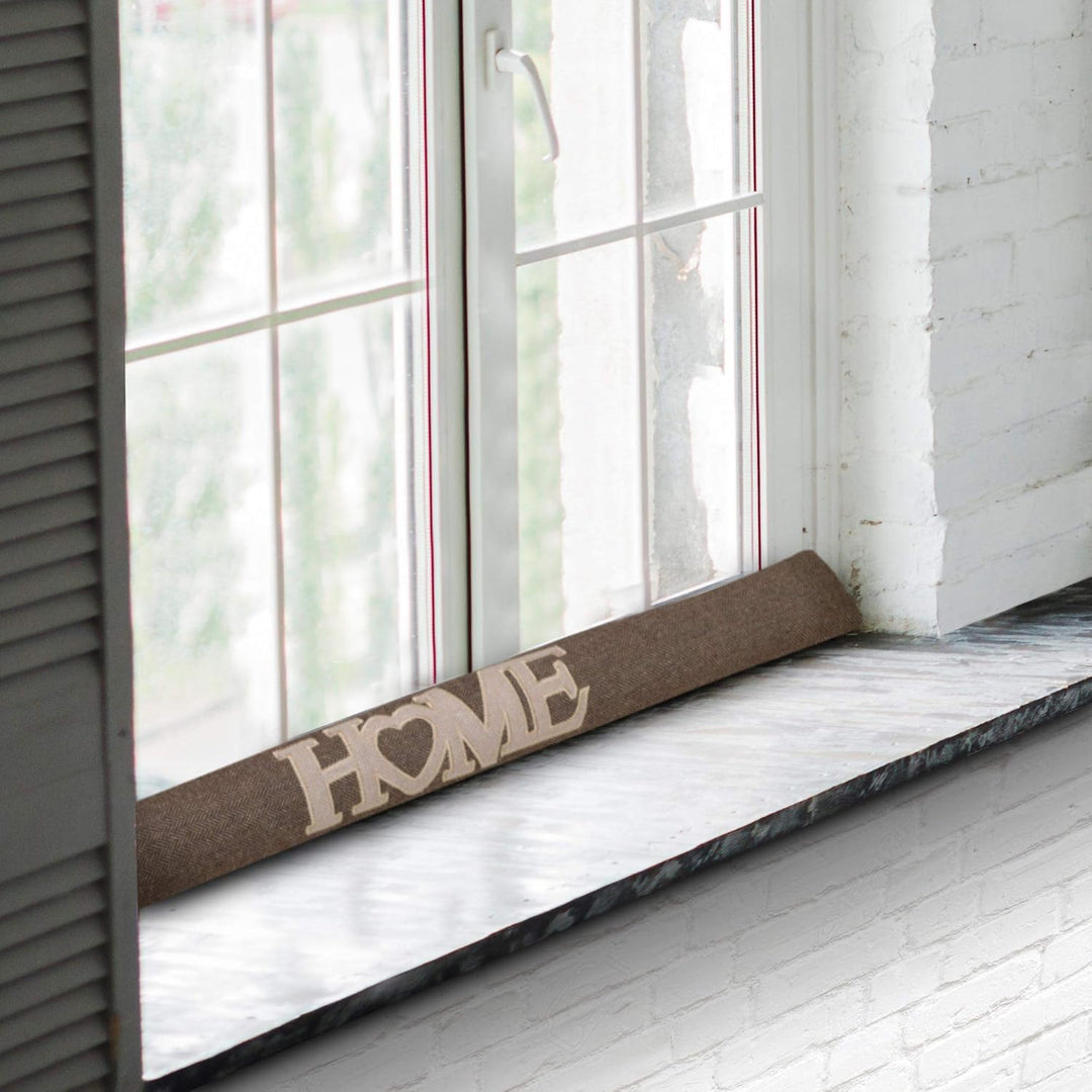 Beautissu 2er Set Zugluftstopper 120 cm lang Tuuli HE - Windstopper als Türvorleger, Haustür Rolle u