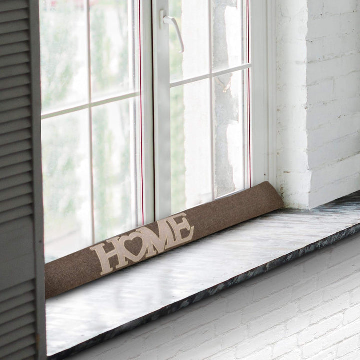 Beautissu 2er Set Zugluftstopper 120 cm lang Tuuli HE - Windstopper als Türvorleger, Haustür Rolle u