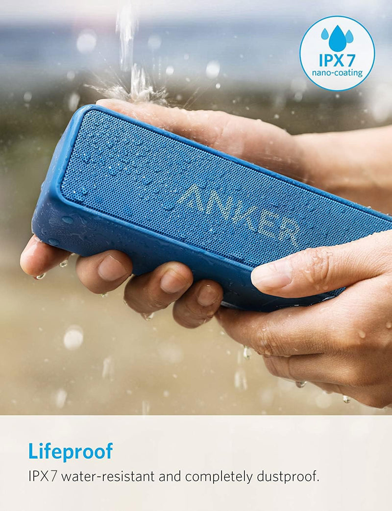 Anker SoundCore 2 Bluetooth Lautsprecher, Fantastischer Sound, Enormer Bass mit Dualen Bass-Treibern