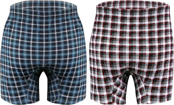 Sesto Senso Schlafanzughose Herren Kurz Baumwolle Pyjamahose 1er 2er Pack, M 2er Pack - Kariert 12 +