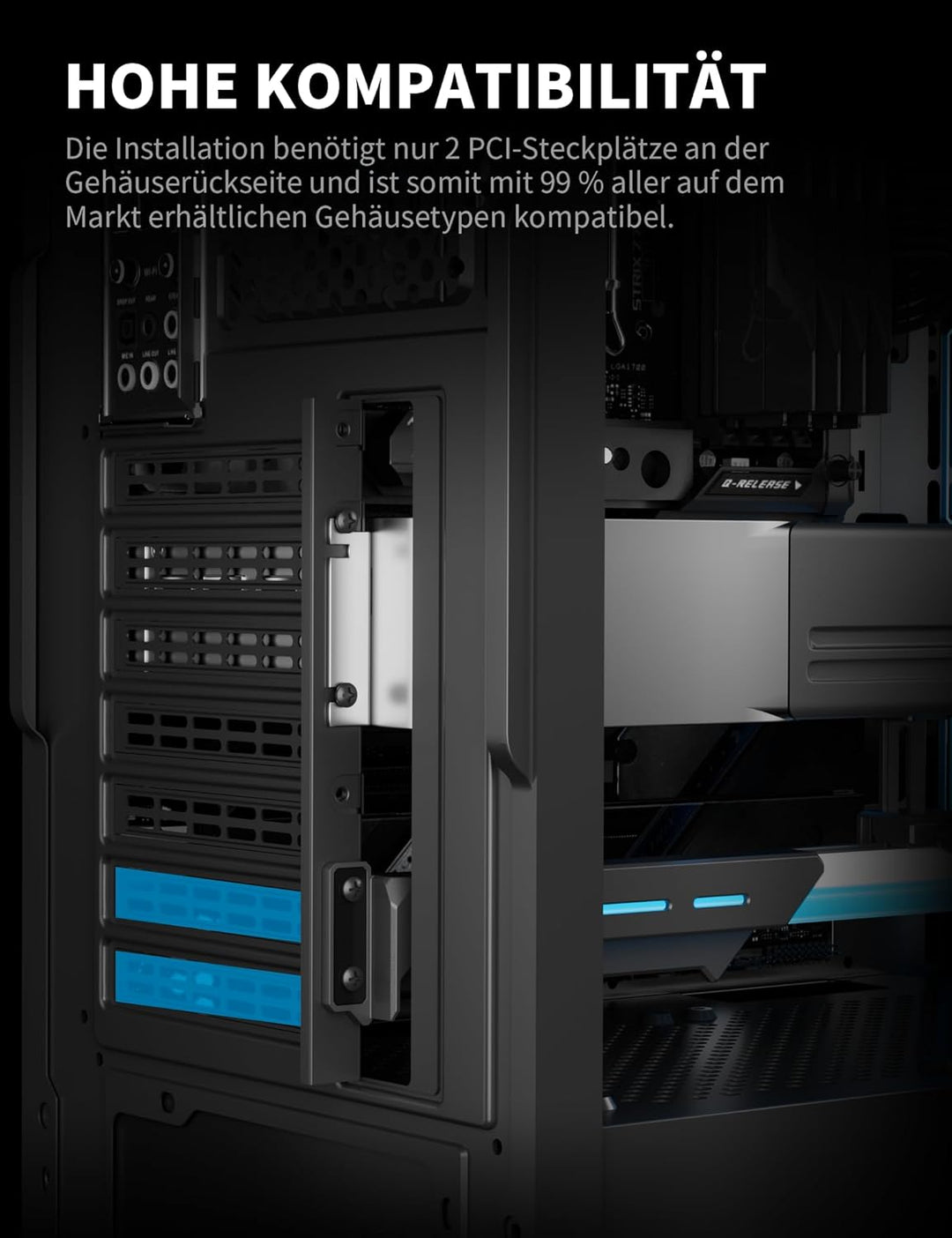 upHere GPU Halterung,ARGB Grafikkarten Halter/GPU Support mit 5V-ARGB-Beleuchtung,Verstellbare Grafi