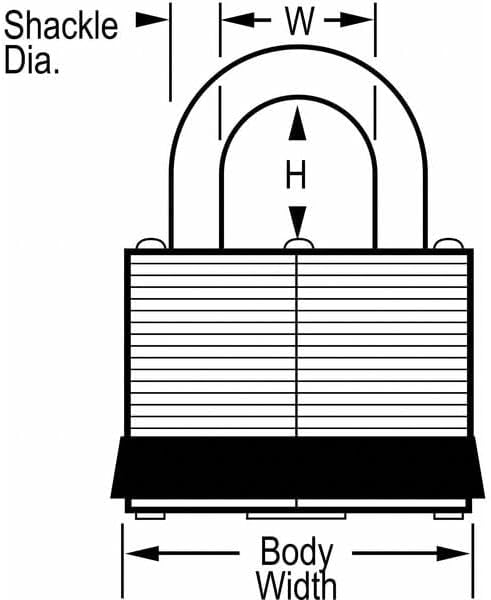 Masterlock 5lfka1 51 mm M/Lock ka118 langem Bügel Laminiert Vorhängeschloss laminiertes Vorhängeschl