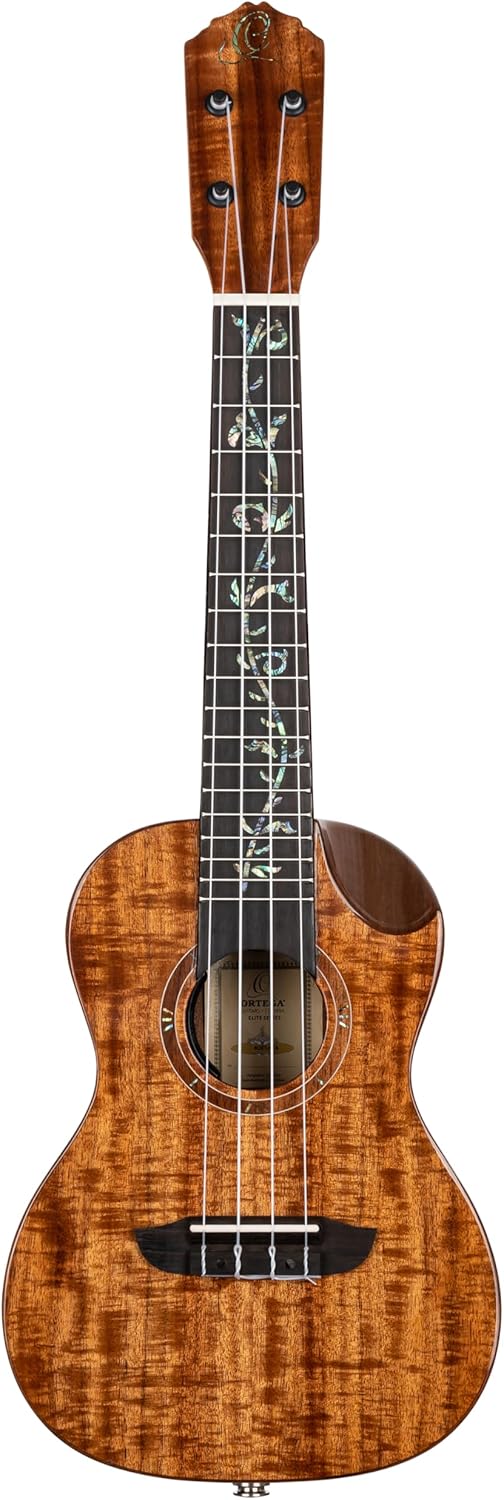Ortega Guitars Konzert Ukulele elektro-akustisch - Elite Series - inklusive Gigbag - Solid Acacia (R