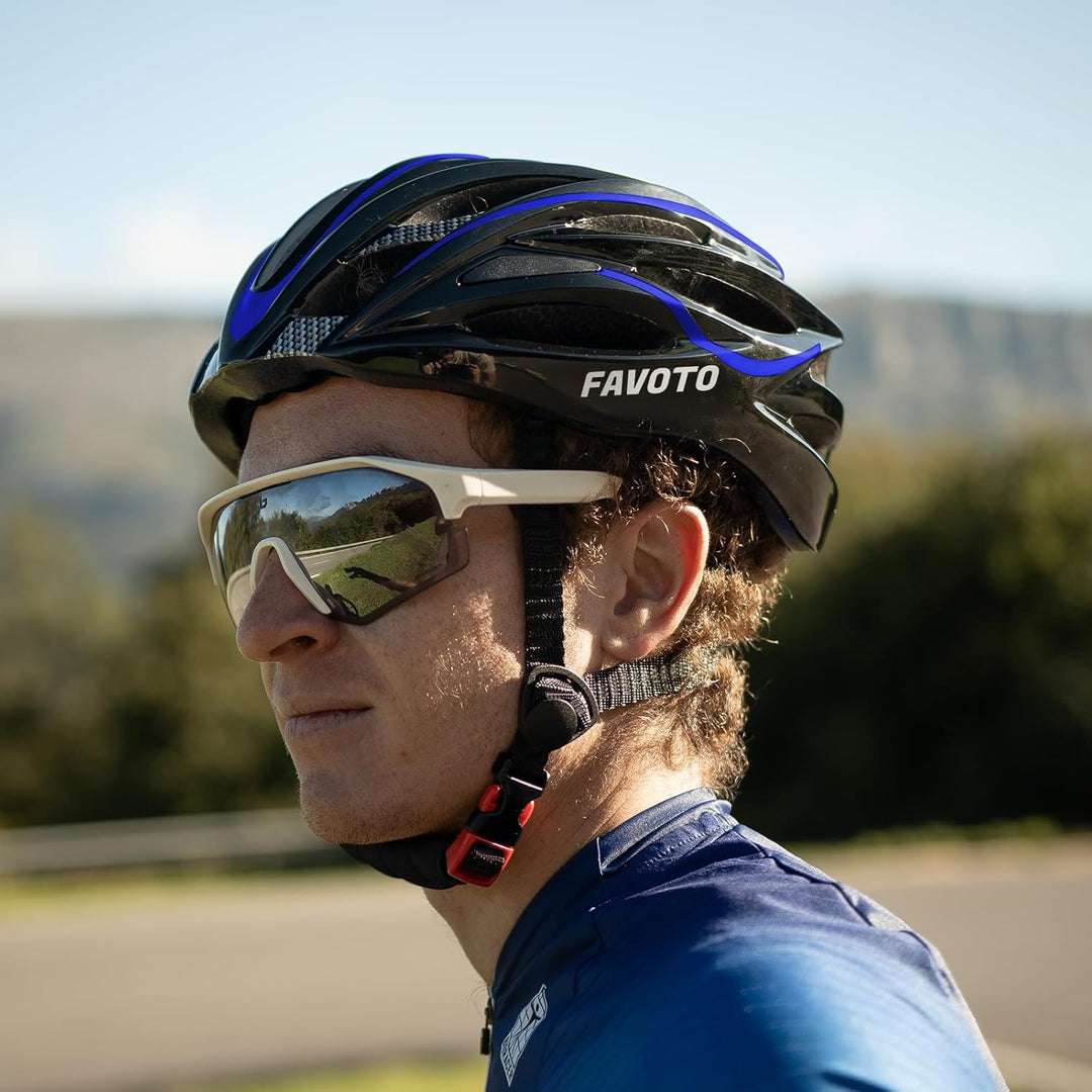 Favoto Fahrradhelm für Erwachsene Fahrrad Helmet mit Abnehmbarer Innenfutter Verstellbar Rennradhelm