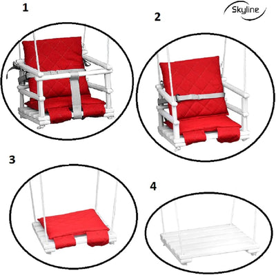 Kinderschaukel Babyschaukel Holz Babywippe Zimmerschaukel Indoor Baby Schaukel Stoff Babysitz Baby S