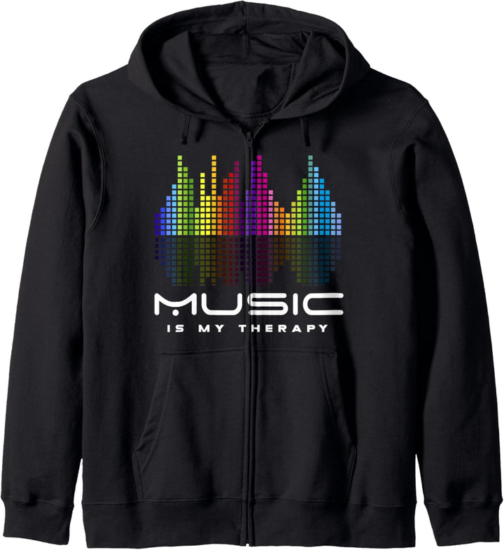 DJ Techno Therapie Musik Equalizer edm Party Kapuzenjacke