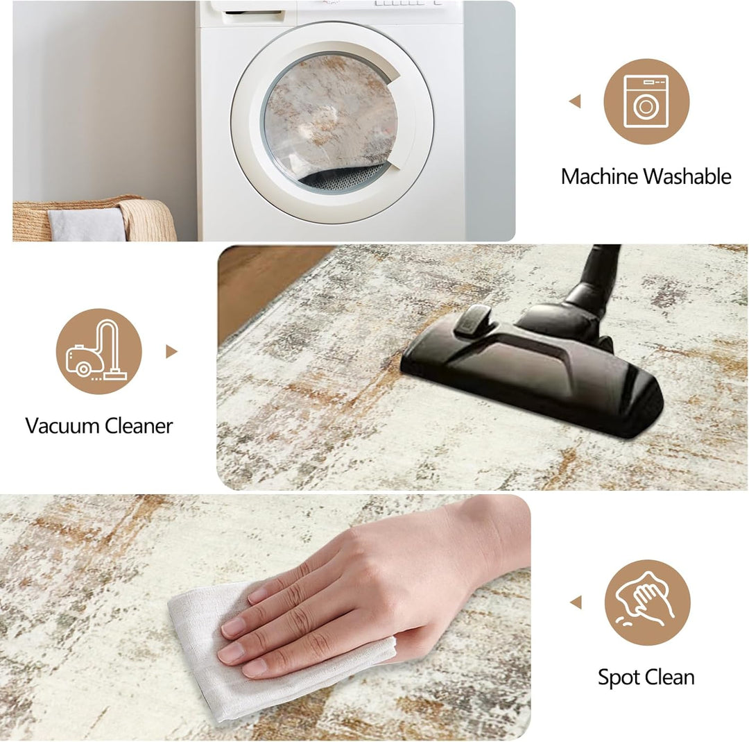 Famibay Teppich Läufer Flur Küche rutschfest Waschbar Teppichläufer Flur Flurteppich Läufer Lang Küc