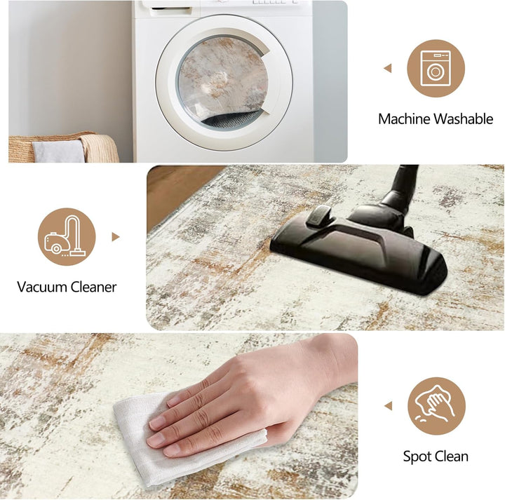 Famibay Teppich Läufer Flur Küche rutschfest Waschbar Teppichläufer Flur Flurteppich Läufer Lang Küc