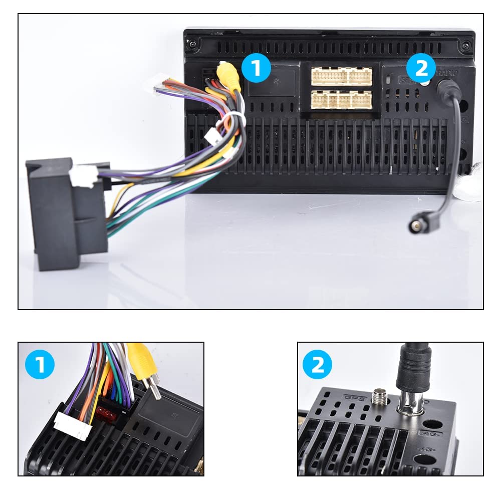 Podofo 52 Pin ISO-Adapterkabel ISO-Konverter Autoradio Radioadapter für VW/Golf/Passat Tiguan/Polo/T