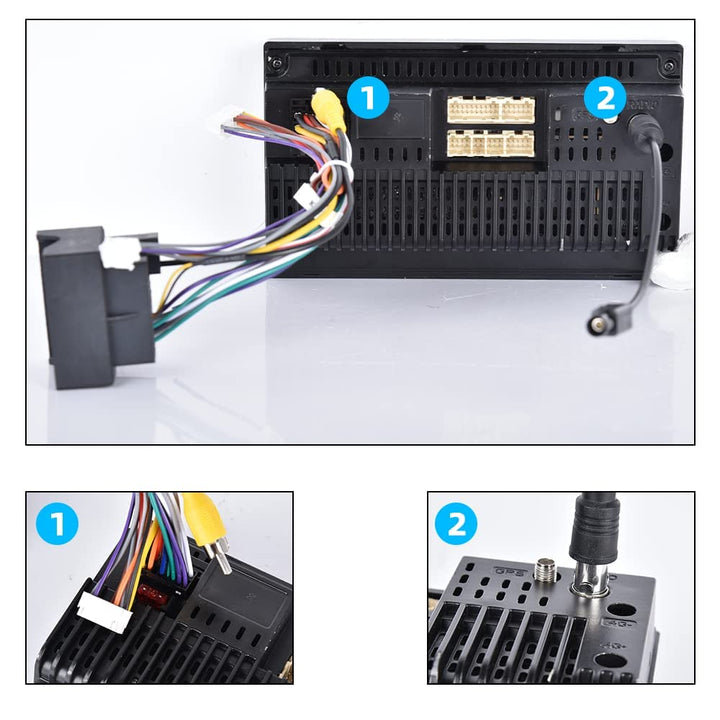 Podofo 52 Pin ISO-Adapterkabel ISO-Konverter Autoradio Radioadapter für VW/Golf/Passat Tiguan/Polo/T