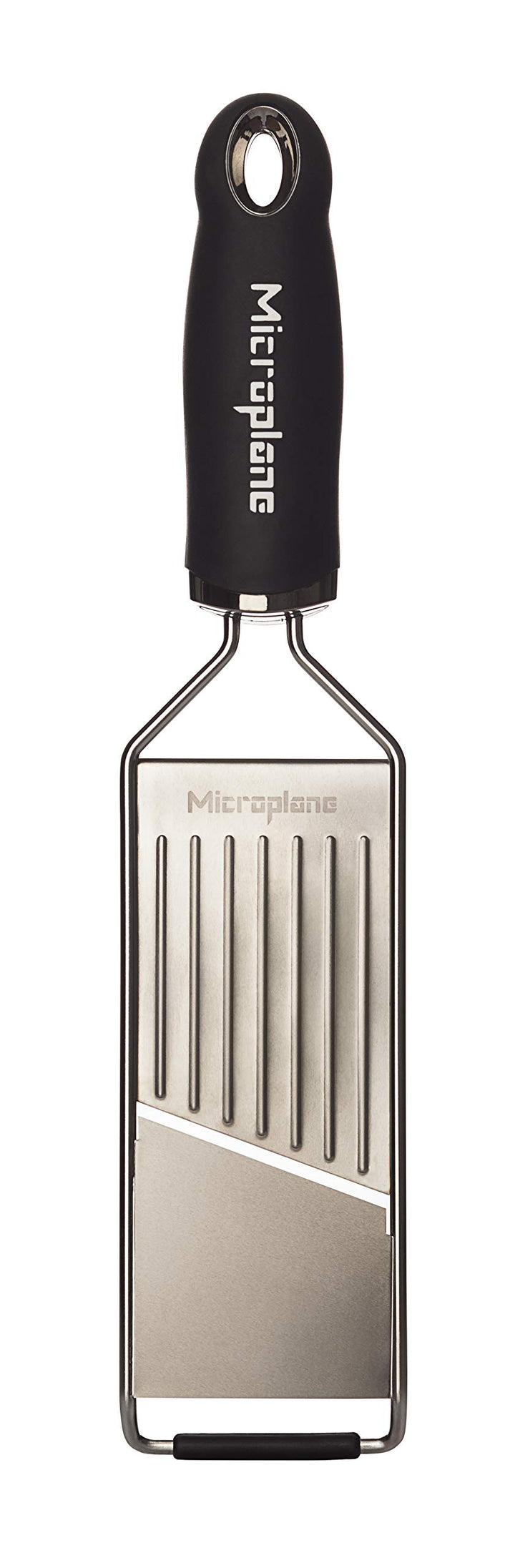 Microplane Profi Gemüsehobel für Kartoffel, Karotte, Gurke, Zucchini und Rote Bete in Schwarz mit Ed