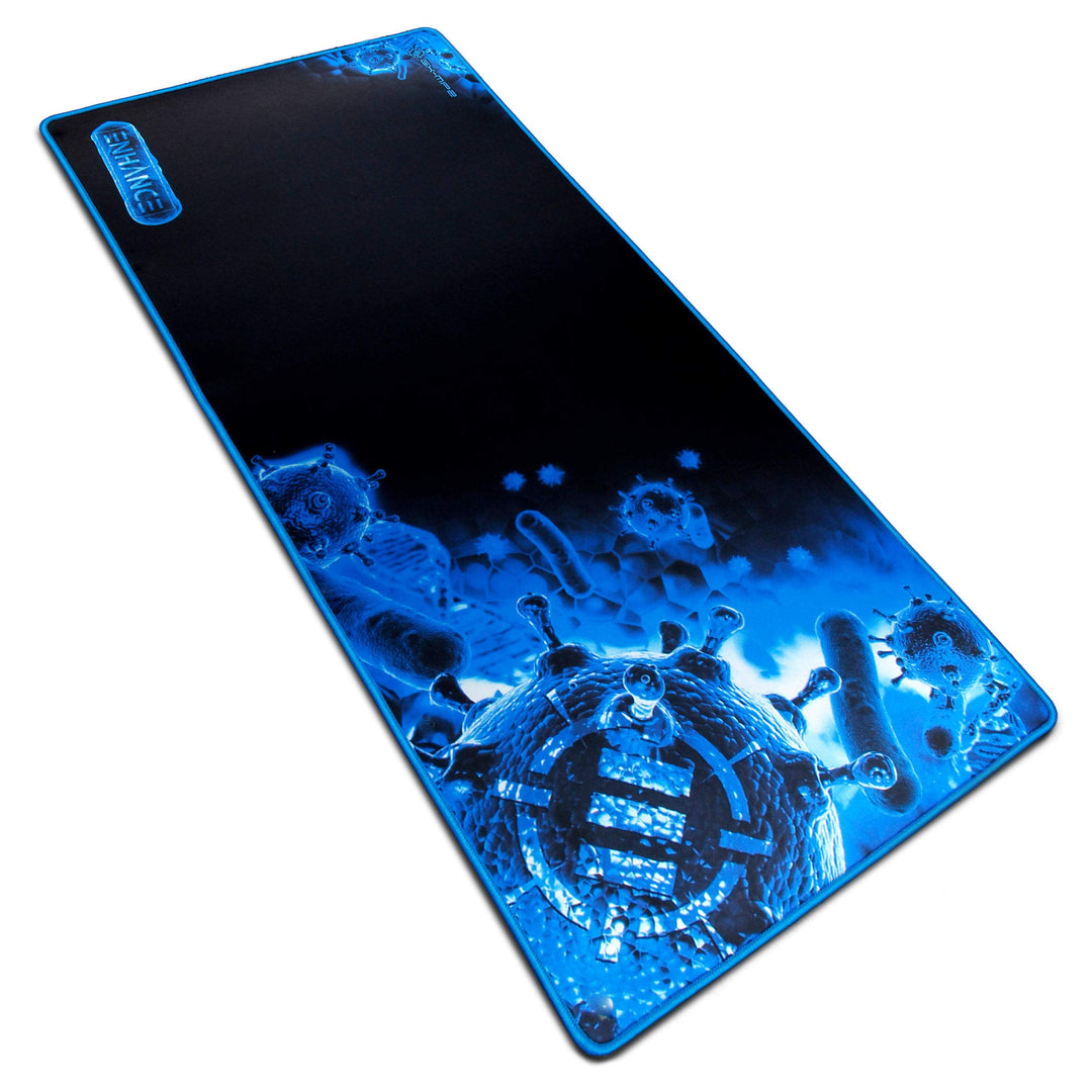 ENHANCE GX-MP2 Extended Gaming Mauspad - XXL Mauspad (80 x 35 cm) Mehrfarbig (Blau/Schwarz), Mehrfar