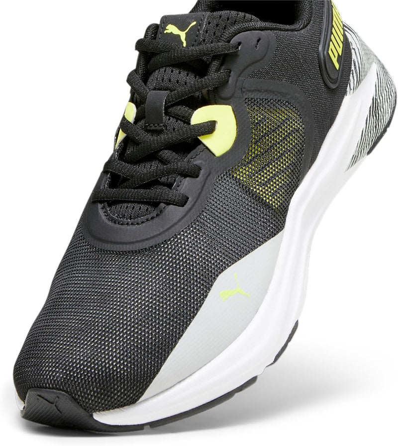 PUMA Unisex Disperse Xt 3 Hyperwave Strassen-Laufschuh 38.5 EU Ash Gray Puma Black Yellow Burst Puma