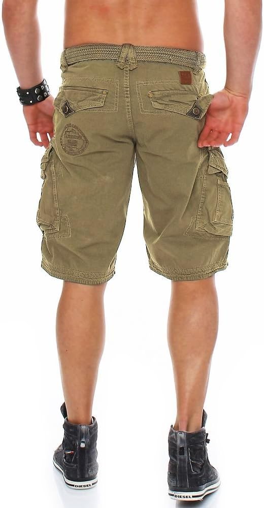 Geographical Norway Herren Kurzehose Perle Cargo Short Kurze Hose Bermuda M Khaki, M Khaki
