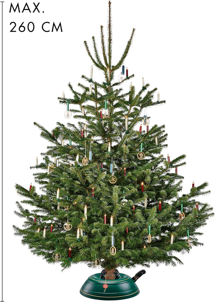 KRINNER Weihnachtsbaum Christbaumständer Vario Classiv Grün 39cm inkl. Fusspedal-und Einseiltechnik