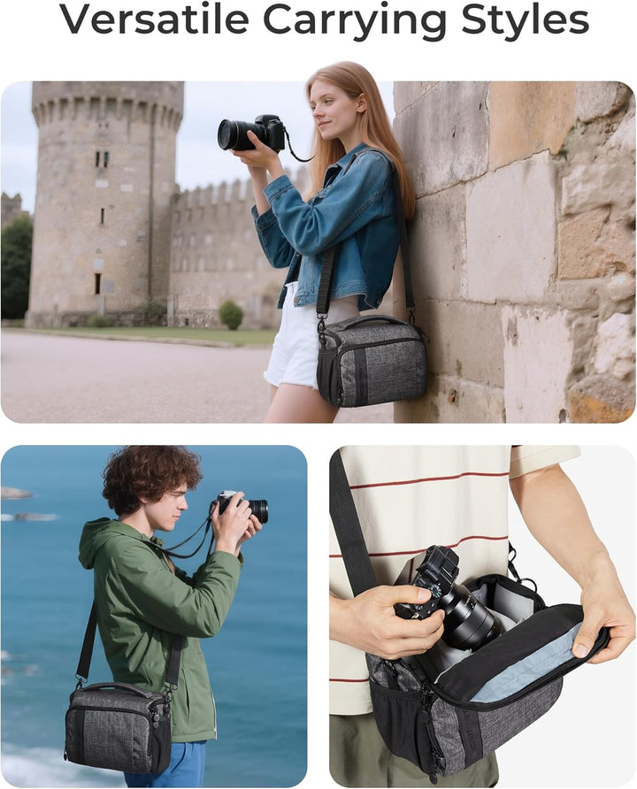 BAGSMART Kameratasche Spiegelreflex DSLR SLR Fototasche Spiegelreflexkamera Systemkamera Objektive Z