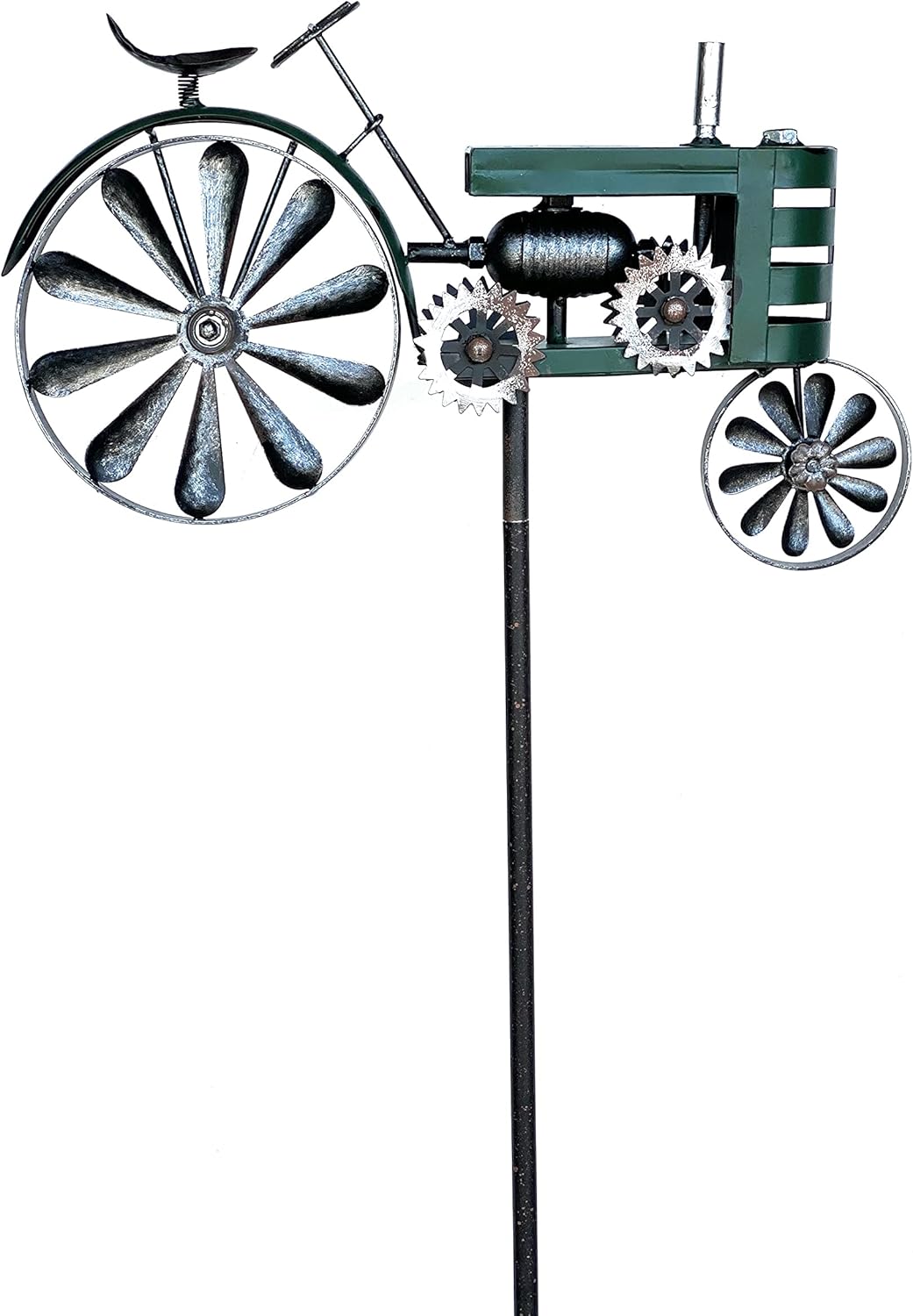 DanDiBo Gartenstecker Metall Traktor XL 160 cm Trecker Grün 96106 Windspiel Windrad Wetterfest Garte