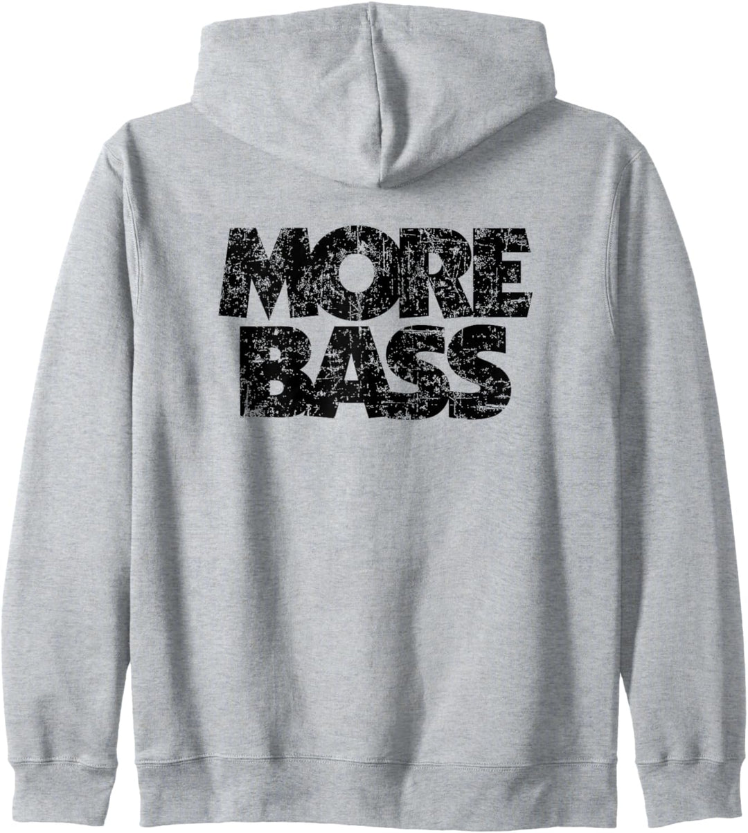 More Bass (Vintage Schwarz) Bassist Bassisten Kapuzenjacke