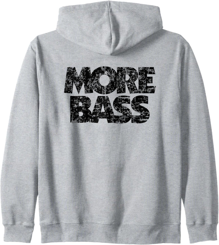 More Bass (Vintage Schwarz) Bassist Bassisten Kapuzenjacke