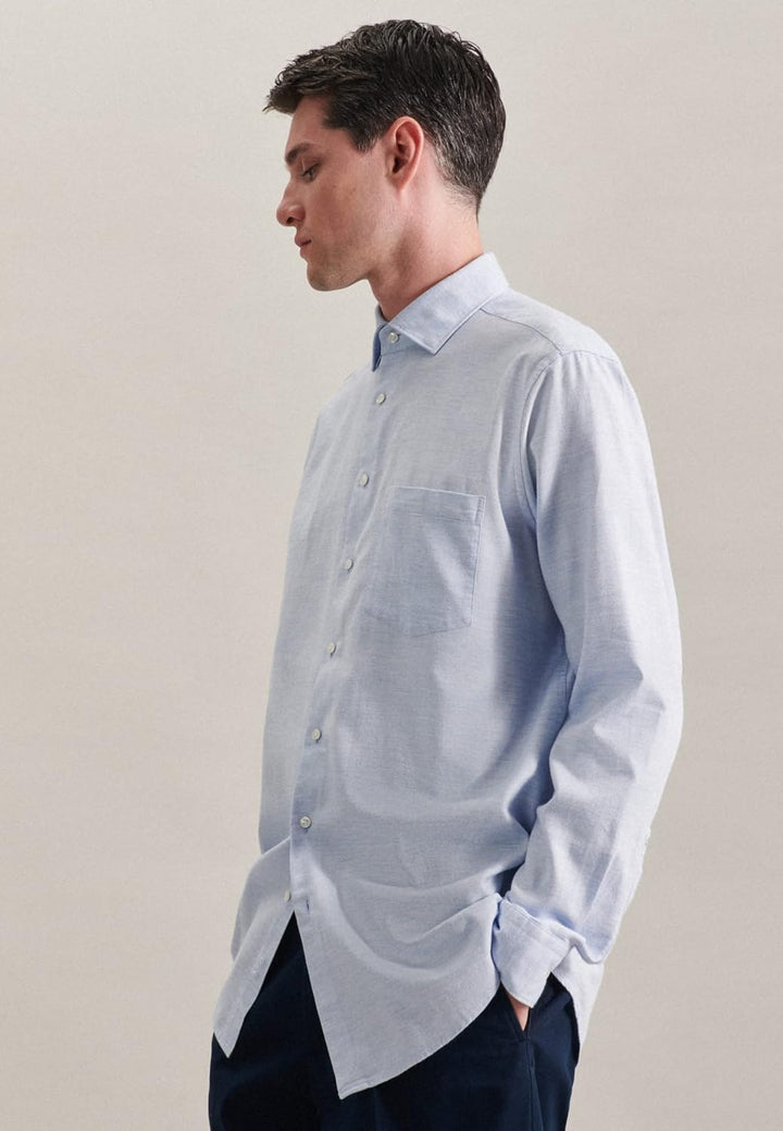 Seidensticker Herren Business Hemd - Bügelfreies Hemd mit geradem Schnitt - Regular Fit - Langarm -