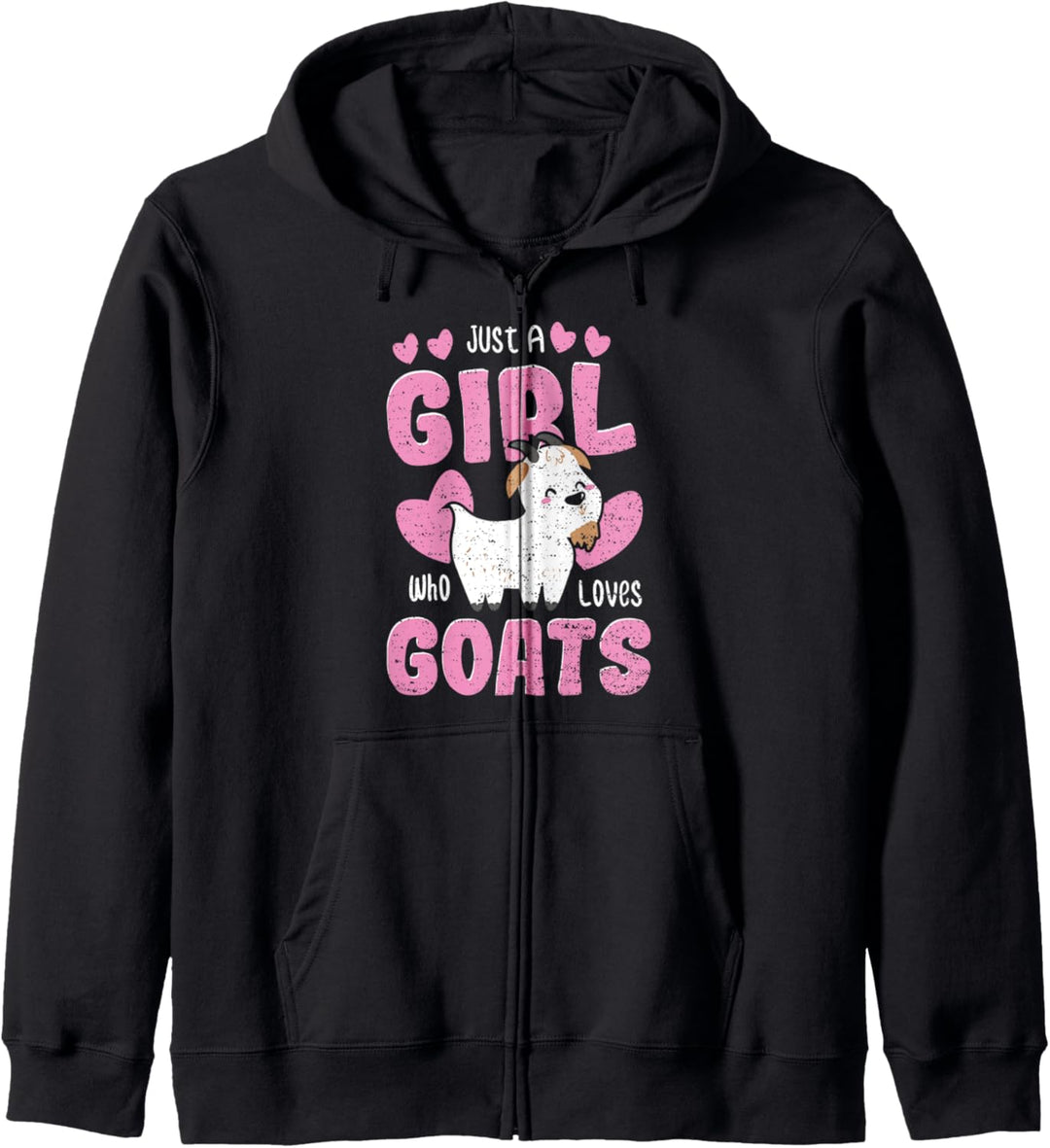 Ziege: Just A Girl Who Loves Goats - Tier Sprüche Kapuzenjacke
