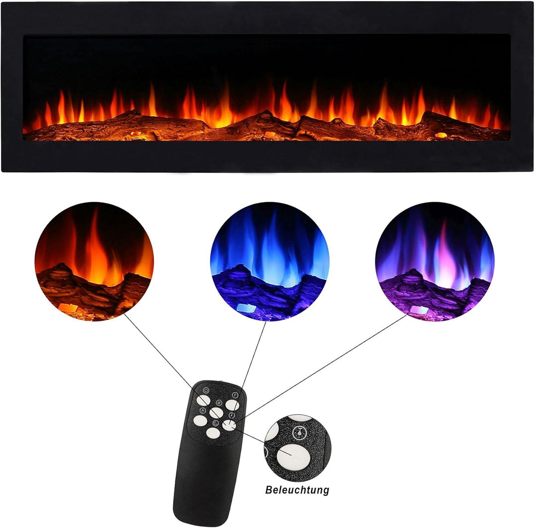 EL Fuego® Elektrokamin Bozen AY6194 Einbaukamin 150cm