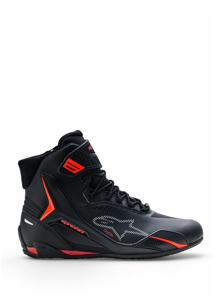 Alpinestars Faster 4 Drystar wasserdichte Motorrad Schuhe, schwarz/rot, 6.5 (38.5) Schwarz Rot 38.5