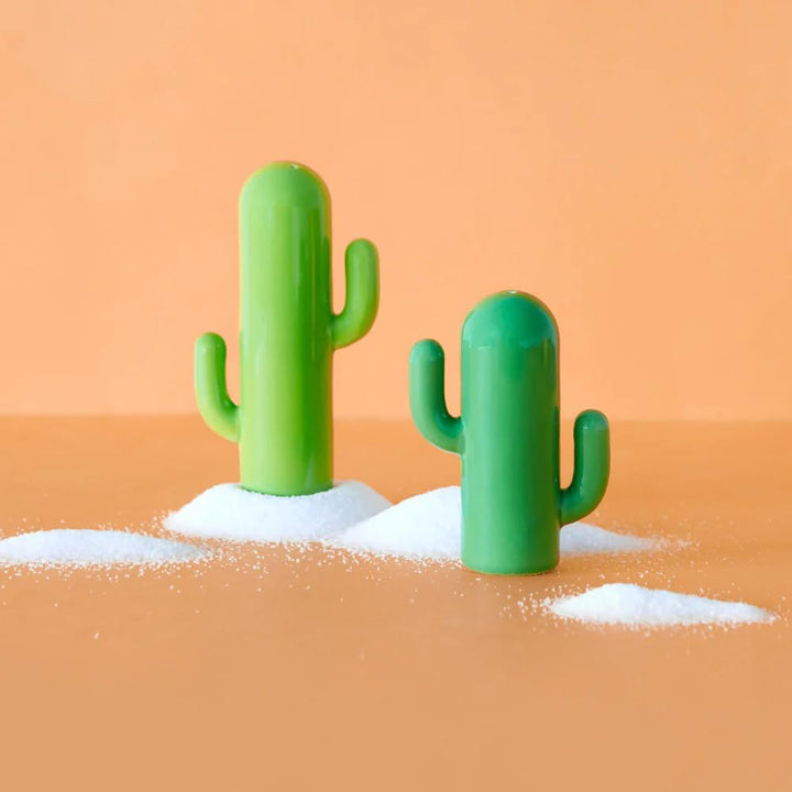 balvi Salz- und Pfefferstreuer-Set Cactus Farbe Grün In Form eines Kaktus Porzellan