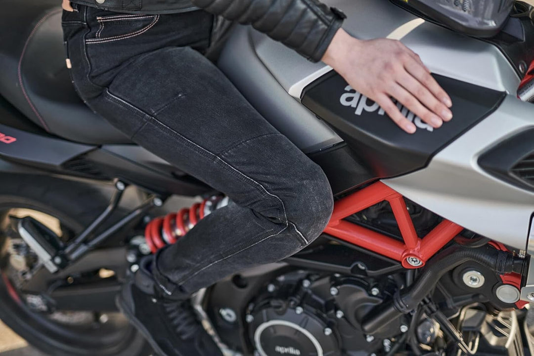 SHIMA DEVON Motorradjeans - Belüftete Elastische Slim Fit Biker Motorradhose mit FiberQL-Verstärkung