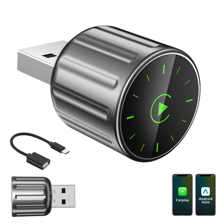 2-in-1 Wireless CarPlay & Android Auto Adapter, Superschnelle Konvertieren Wired CarPlay to Wireless