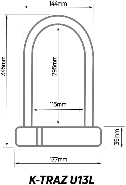 268100 - anti-diebstahl-vorhängeschloss u acero 13 mm 115x292cm U13 L, U13 L