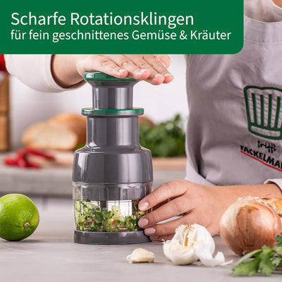 Chefkoch Gemüseschneider 2-teilig – Multihacker zum Zerkleinern von Zwiebeln, Gemüse, Kräuter & Co.