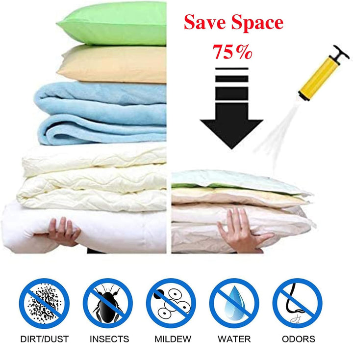 4 Paket Vakuumbeutel Aufbewahrungsbeutel Reise 2XL(120 x 80 cm)+2L(100 x 700 cm) Aufbewahrungsbeutel
