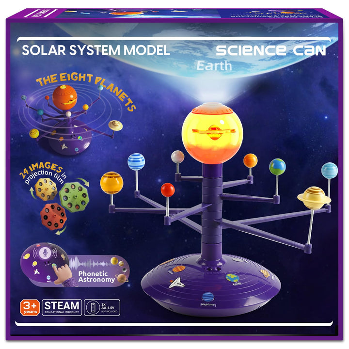 Science Can Sonnensystem Modell Planetensystem für Kinder Planeten Projektor Deutsch mit 8 Planeten