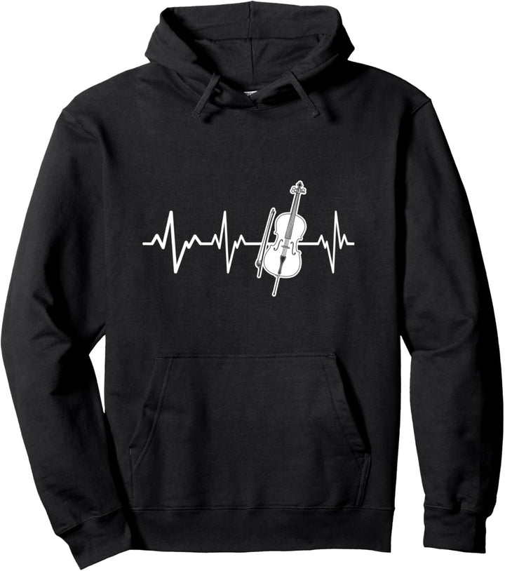 Violoncello Herzschlag Geschenk Instrument Cello Spieler Pullover Hoodie