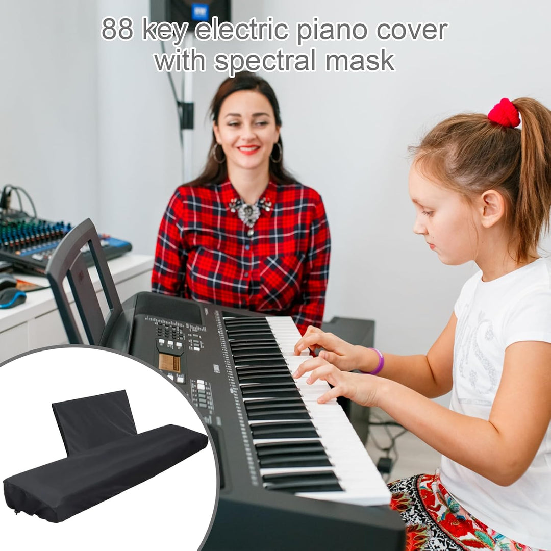 88 Tasten Keyboard Cover mit NotenstäNderabdeckung,Klaviertastatur-Staubschutz für 88 Tasten, Wasser