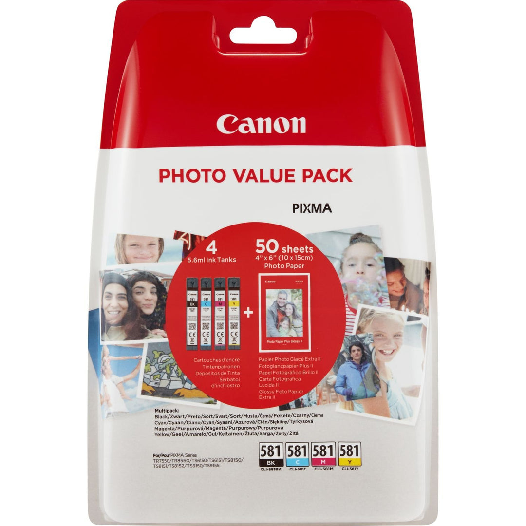 Canon CLI-581 C M Y BK Plastikverpackung, Plastikverpackung