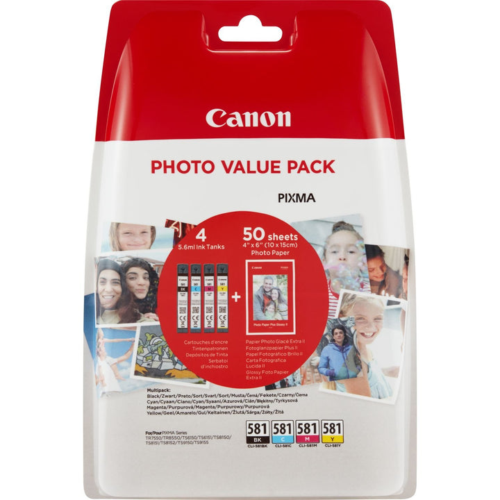 Canon CLI-581 C M Y BK Plastikverpackung, Plastikverpackung