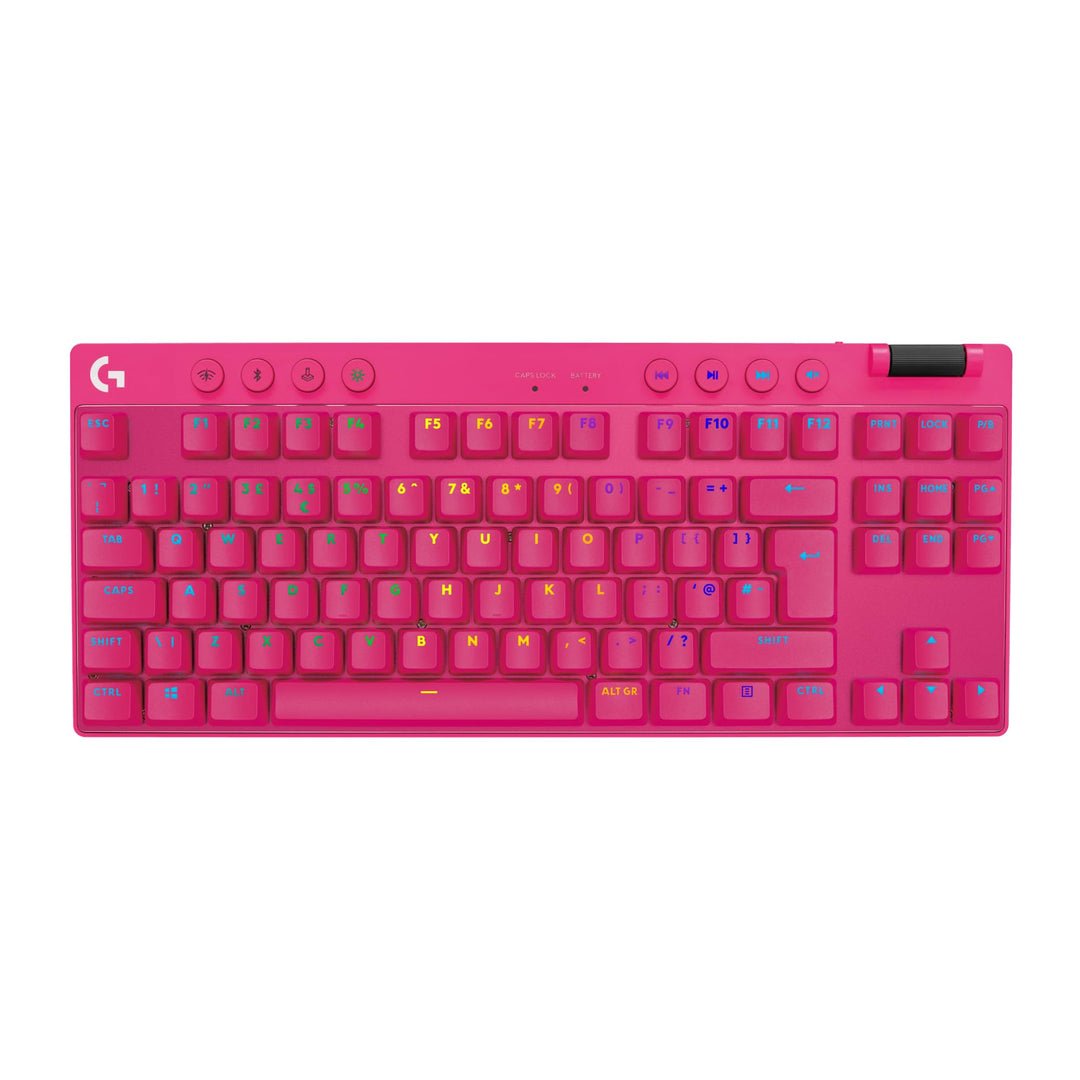 Logitech G PRO X TKL Lightspeed kabellose Gaming-Tastatur - Magenta - UK - Tactile