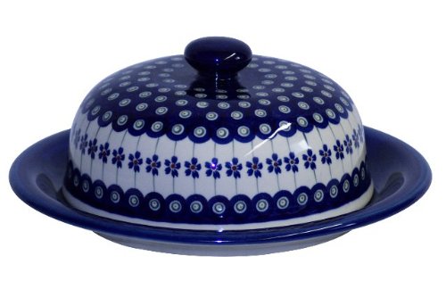 Original Bunzlauer Keramik Käseglocke L/Servierglocke gross Ø 27,5 cm im exklusiven Dekor 166a