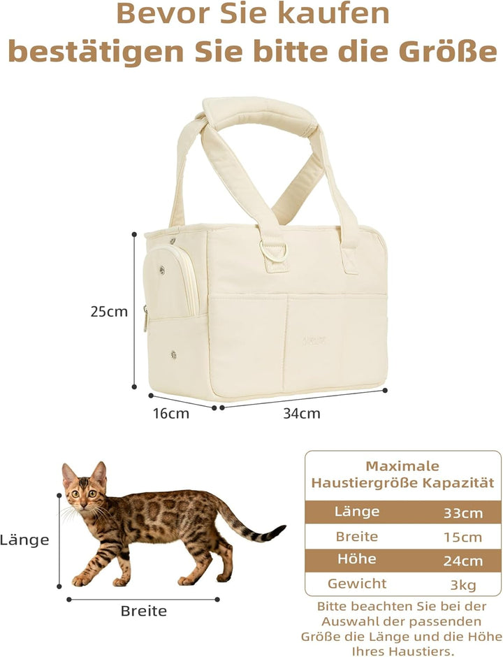 ONECUTE Hundetrage für kleine Hunde Kaninchen Katze mit grossen Taschen, Baumwolltasche, Hundetrage