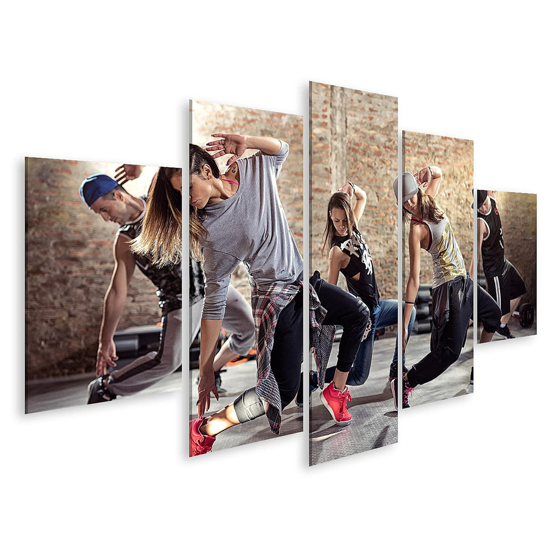 islandburner Bild auf Leinwand Break Dance Gruppe Tanz Unterricht Bilder Wandbilder Poster Leinwand