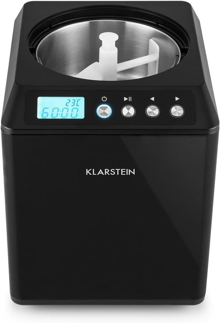 Klarstein Vanilla Sky Family - Eismaschine, Eisbereiter, Speiseeismaschine, Kühlhaltefunktion, LED-D