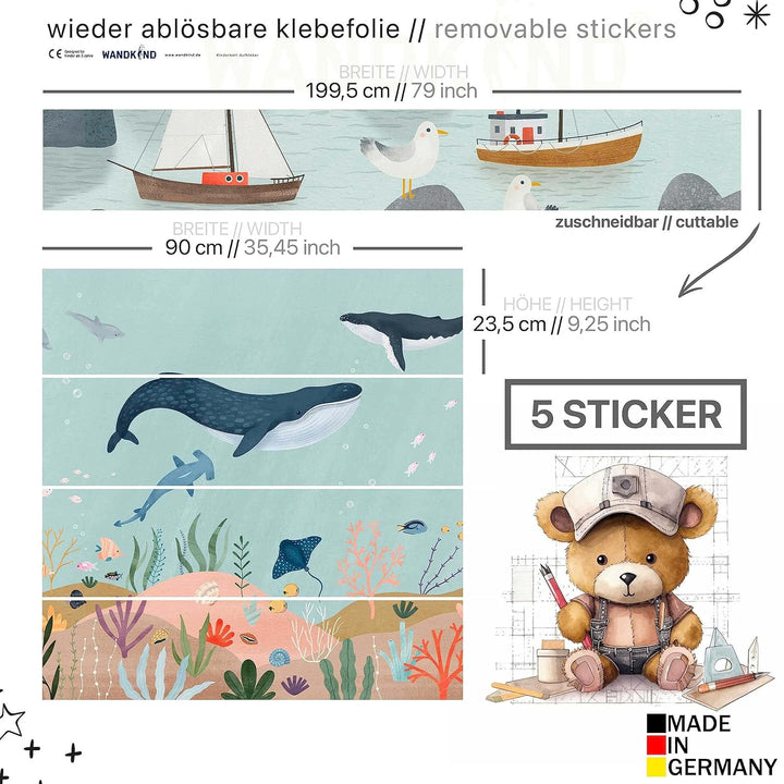 WANDKIND Aufkleber für IKEA KURA Kinderbett Hochbett Klebefolie Möbelfolie Sticker Kinderzimmer Unte