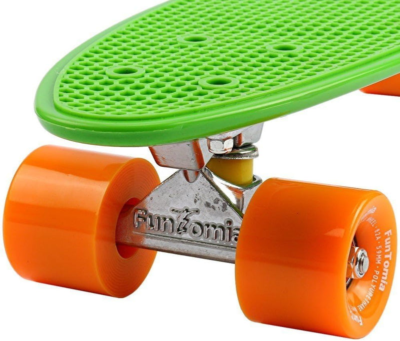 FunTomia Kinder Skateboard Cruiserboard Miniboard 57cm mit oder ohne LED Leuchtrollen Alu Truck Mach