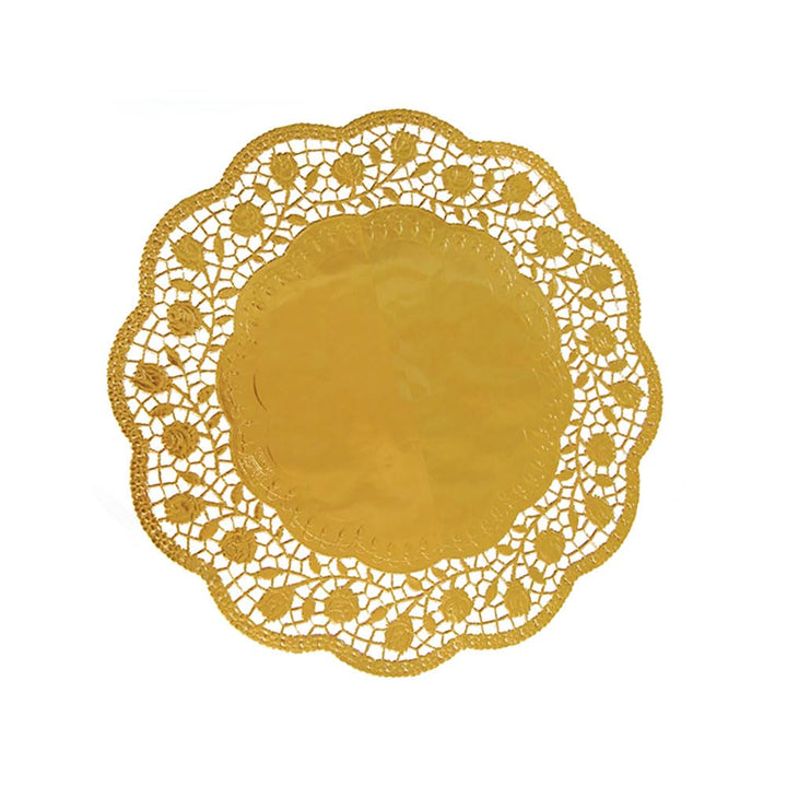SWS 100 Goldene Tortenspitzen Ø 36 cm – Elegante Tortenunterlagen für grosse Torten