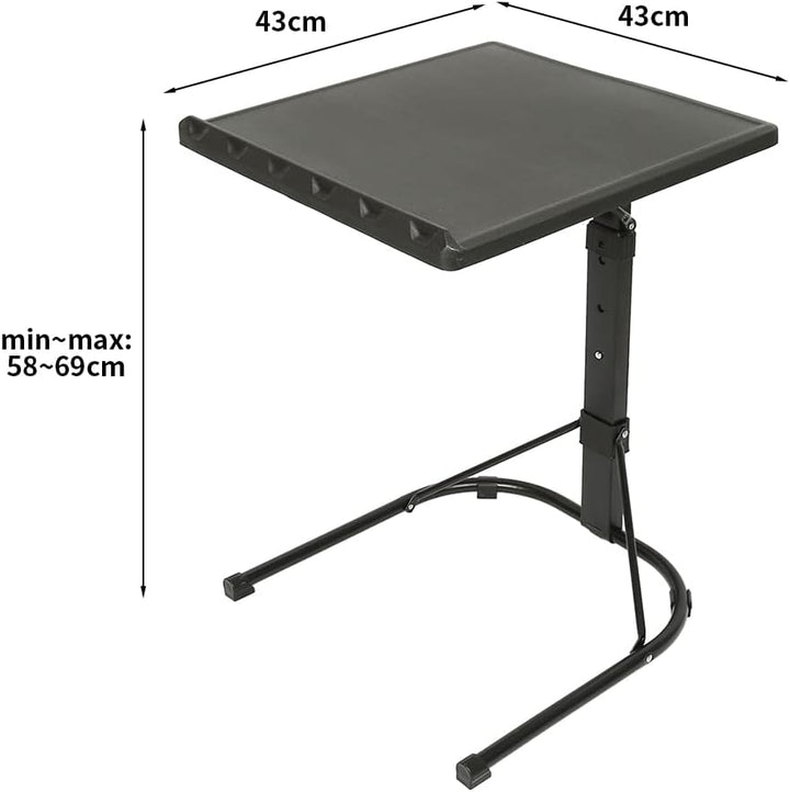 Beistelltisch, faltbar, tragbar, klappbar, für Laptop, höhenverstellbar, für Schlafzimmer, Wohnzimme