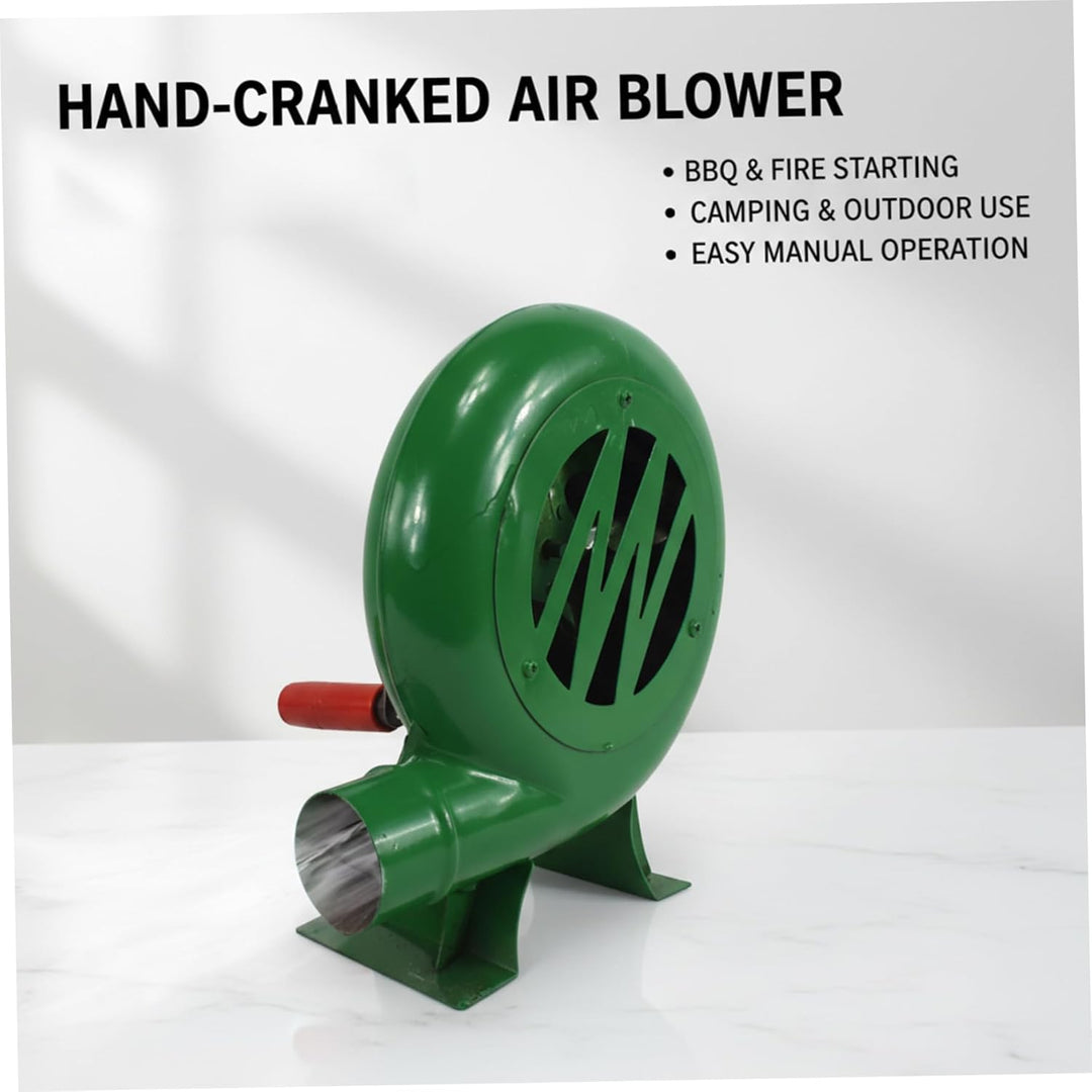 Forge Blower BBQ Fan & Fire Blower, 8W Portable Hand Crank for Outdoor Grilling, Fireplace, Forge, C