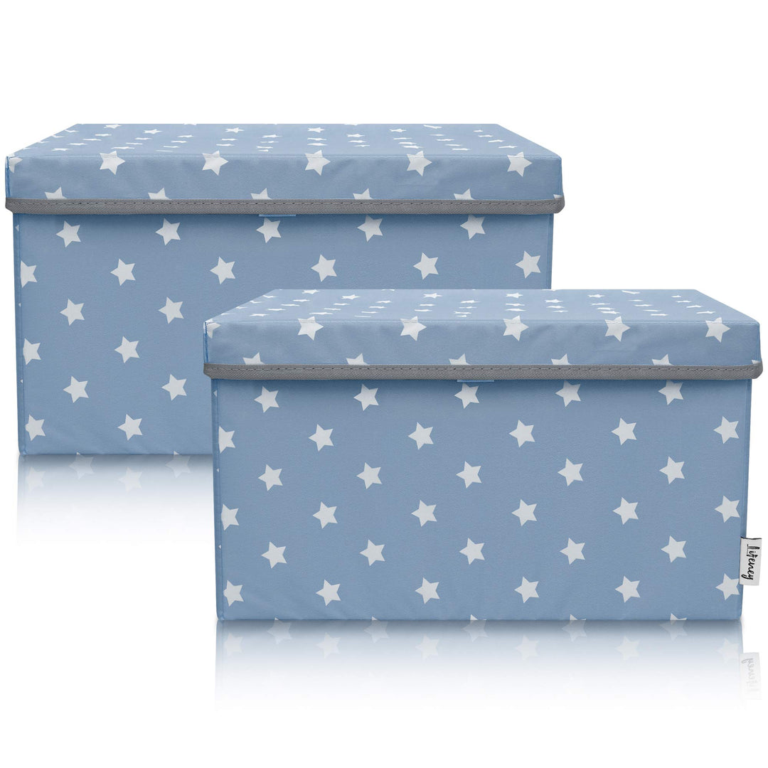 LIFENEY 2-Set Aufbewahrungsbox Kinder (37x25x21cm) I Aufbewahrungskorb für Kinderzimmer und Wohnbere